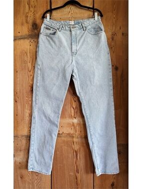 Sz 14 Vtg 90s Calvin Klein Light Enzyme Wash High Rise Straight Leg Jean GUC